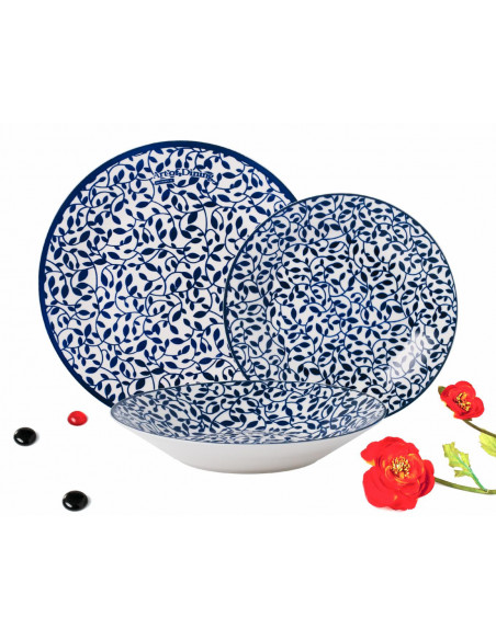 SERVICIU MASA 18 PIESE PORTELAN, DILARA, ART OF DINING BY
