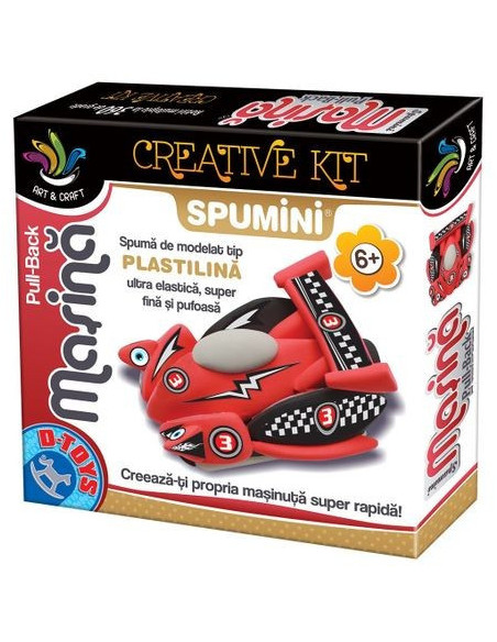 Masina Pull-Back Spumini, Joc Creativ D-Toys,Uniq72658