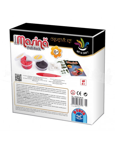 Masina Pull-Back Spumini, Joc Creativ D-Toys,Uniq72658