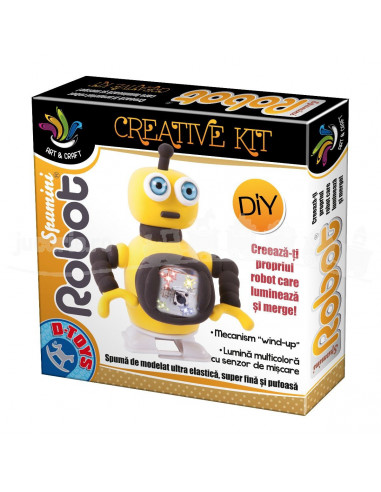 Robot Spumini, Galben, Joc Creativ D-Toys,Uniq72108