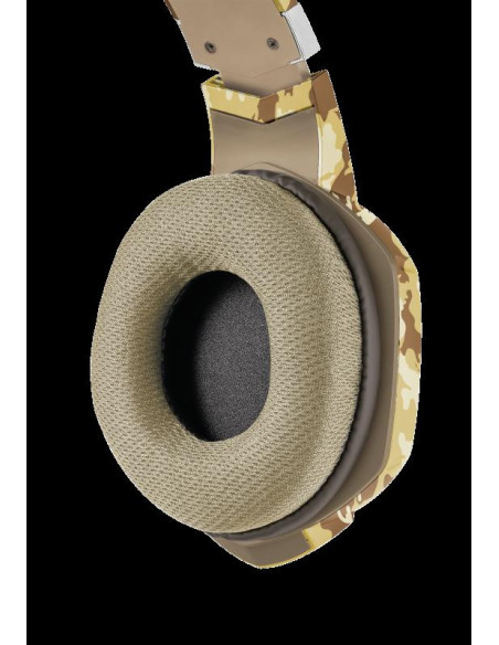 Casti Gaming Trust GXT 322D Carus, cu fir, desert camo,TR-22125