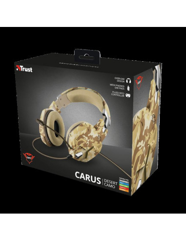 Casti Gaming Trust GXT 322D Carus, cu fir, desert camo,TR-22125
