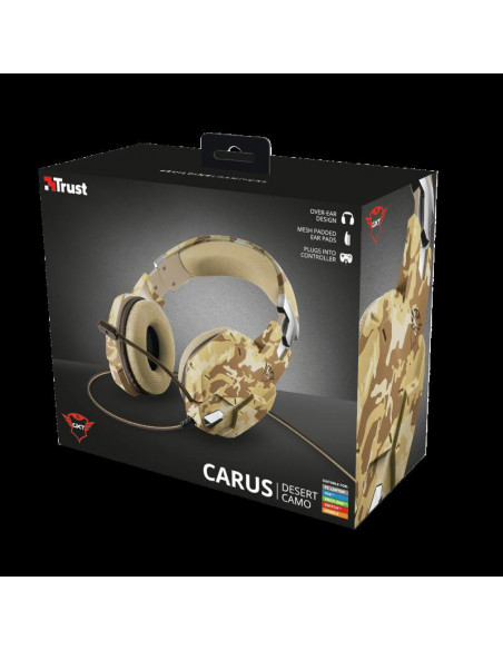 Casti Gaming Trust GXT 322D Carus, cu fir, desert camo,TR-22125