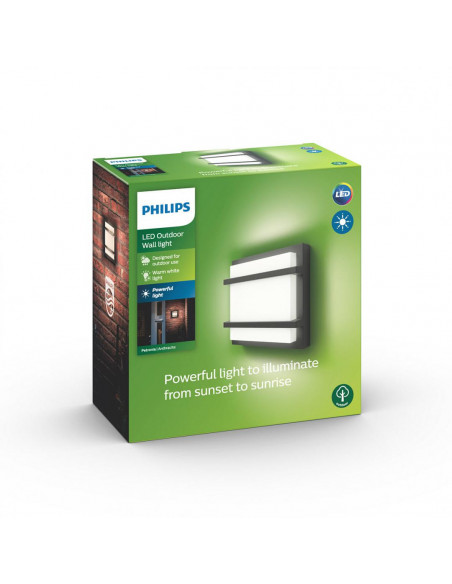 Lampa de perete Led integrat Philips MyGarden Petronia, 12W