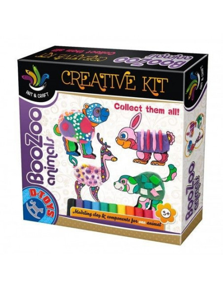 Boozoo Animals, Joc Creativ D-Toys 68071-2,Uniq68071-2