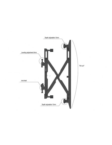 Suport PUSH IN POP OUT, Multibrackets 4726 seria M Pro