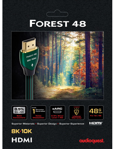 Cablu 2.1 HDMI 8K-10K AudioQuest Forest 48Gbps 1m,HDM48FOR100