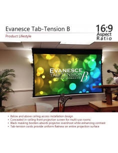 Ecran proiectie electric, 265.7 x 149 cm, incastrabil in tavan 2