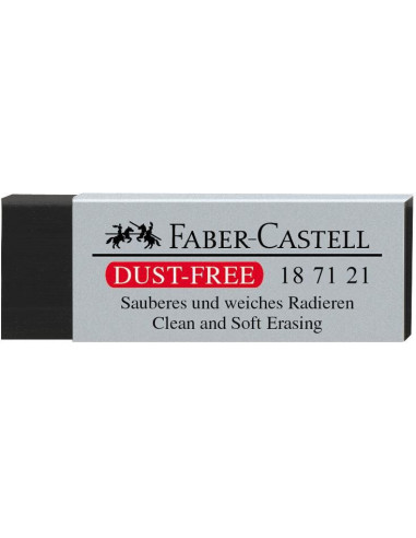 FC187121,Radiera Creion Faber-Castell Dust Free, 63 x 22 x 12 mm, Negru