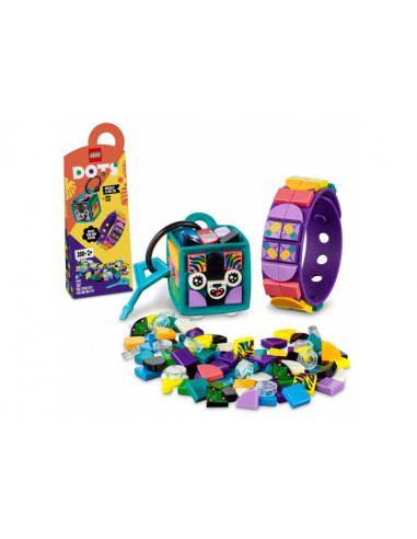 Lego Dots, Bratara si talisman - Tigru neon,41945
