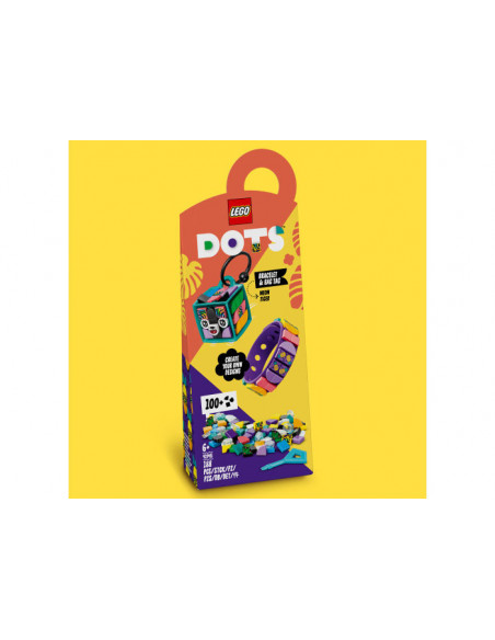 Lego Dots, Bratara si talisman - Tigru neon,41945