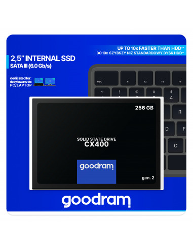 SSD Goodram CX400, 256GB, 2.5'', SATA III,SSDPR-CX400-256-G2