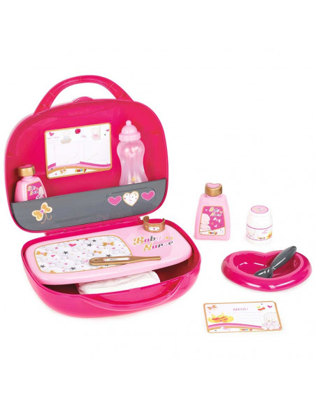 Gentuta pentru ingrijire papusi Smoby Baby Nurse roz,S7600220319