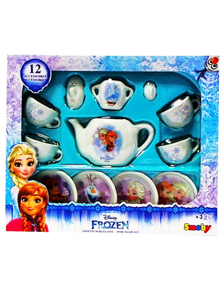 Set de servit ceaiul din portelan Smoby Frozen cu 12