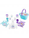 Jucarie Smoby Cos picnic si set vesela Frozen cu 21 de