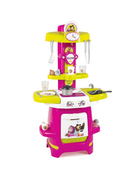 Bucatarie Smoby Masha and The Bear Cooky roz cu