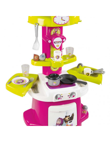 Bucatarie Smoby Masha and The Bear Cooky roz cu