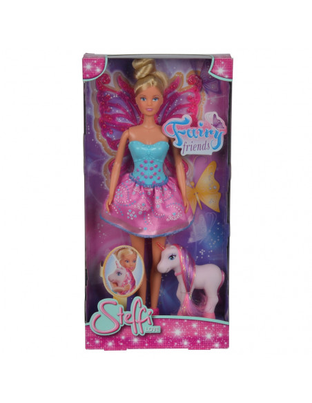 Papusa Simba Steffi Love 29 cm Fairy Friends cu ponei si aripi
