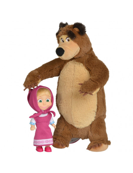 Set Simba Masha and The Bear papusa Masha 12 cm si ursulet de