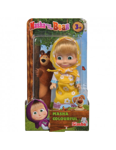 Papusa Simba Masha and the Bear 12 cm Masha in rochie