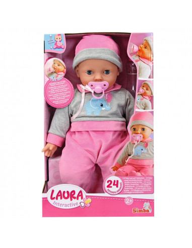 Papusa interactiva Simba Laura 40 cm cu accesorii,S105140066