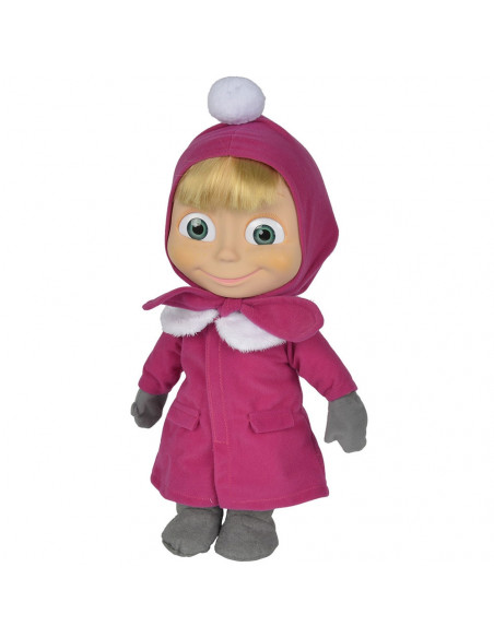 Papusa cu corp moale Simba Masha and the Bear 40 cm Masha Soft