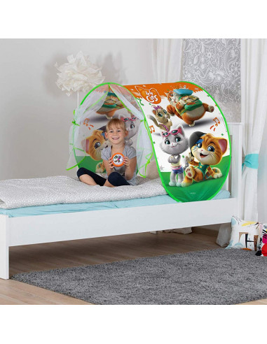 Cort pentru pat copii John 44 Cats cu lampa 220x80 cm,S130079409