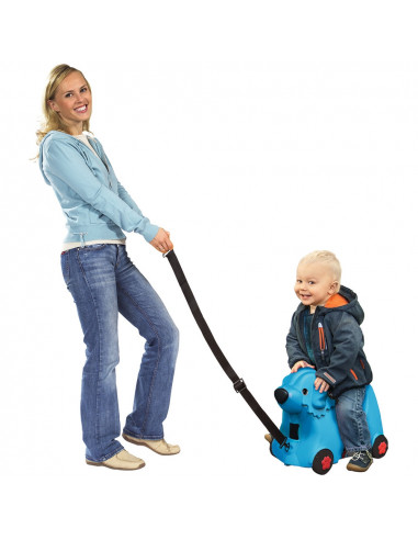 Masinuta de impins tip valiza Big Bobby Trolley blue,S800055352