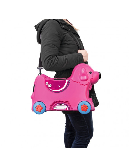 Masinuta de impins tip valiza Big Bobby Trolley pink,S800055353