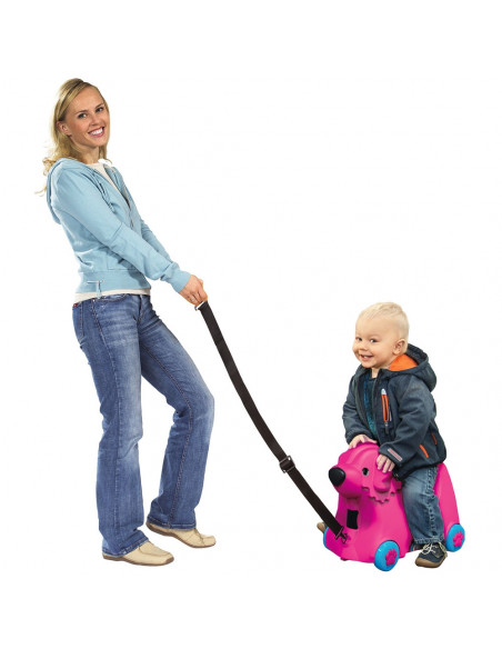 Masinuta de impins tip valiza Big Bobby Trolley pink,S800055353