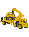 Set Big Camion cu remorca si excavator Power Worker Mini