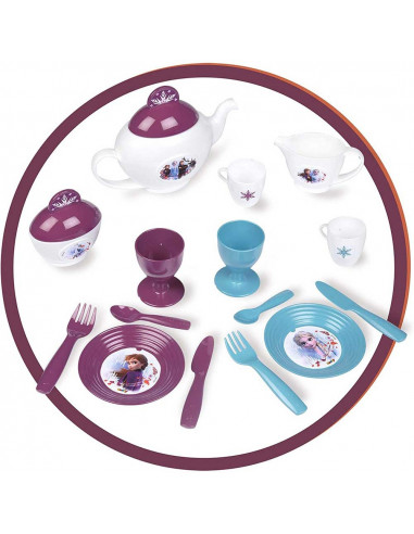 Carucior servire ceai Smoby Frozen 2 XL cu 17