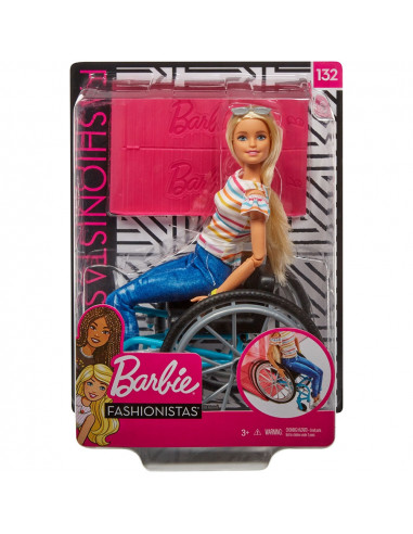 Papusa Barbie by Mattel Fashionistas papusa in scaun cu rotile