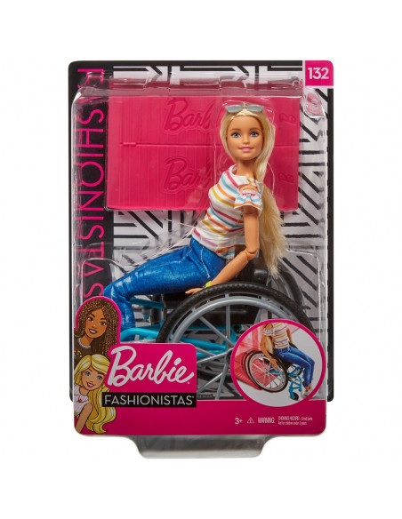 Papusa Barbie by Mattel Fashionistas papusa in scaun cu rotile