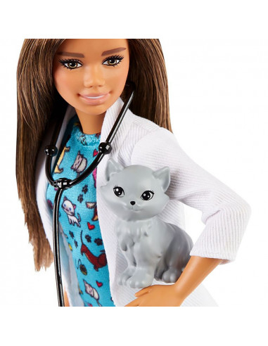 Papusa Barbie by Mattel Careers Medic veterinar cu figurina