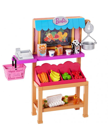 Set Barbie by Mattel I can be Magazin alimentar FJB27 cu