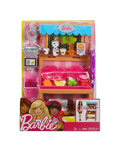 Set Barbie by Mattel I can be Magazin alimentar FJB27 cu