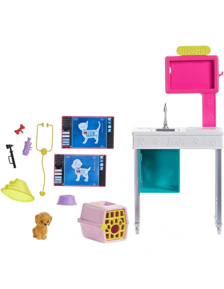 Set Barbie by Mattel I can be Cabinet veterinar GJL68 cu