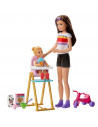 Set Barbie by Mattel Family Skipper Mamica si bebelus,MT-GHV87