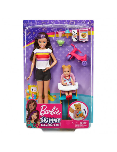 Set Barbie by Mattel Family Skipper Mamica si bebelus,MT-GHV87