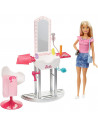 Set Barbie by Mattel Estate Salon de infrumusetare cu papusa si