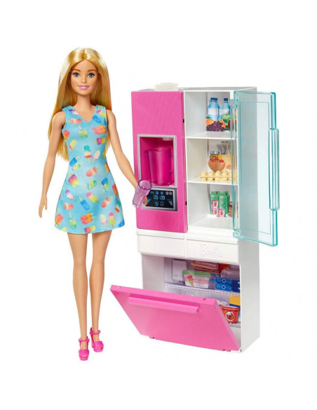 Set Barbie by Mattel Estate frigider cu papusa si