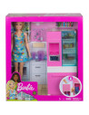 Set Barbie by Mattel Estate frigider cu papusa si