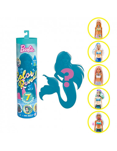 Papusa Barbie by Mattel Color Reveal Wave Sirena