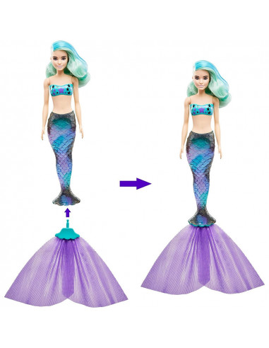 Papusa Barbie by Mattel Color Reveal Wave Sirena