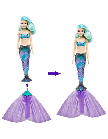 Papusa Barbie by Mattel Color Reveal Wave Sirena