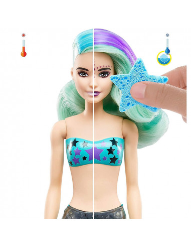Papusa Barbie by Mattel Color Reveal Wave Sirena