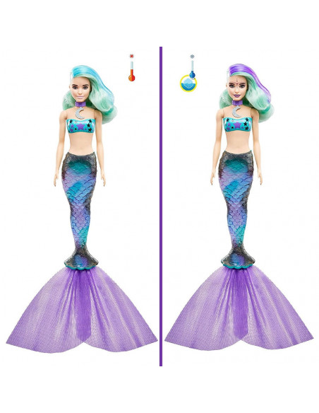 Papusa Barbie by Mattel Color Reveal Wave Sirena