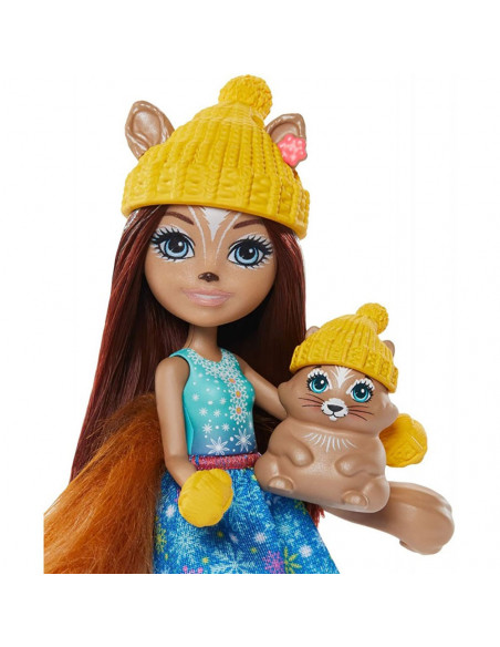 Set Enchantimals by Mattel papusa Sharlotte Squirrel, figurina