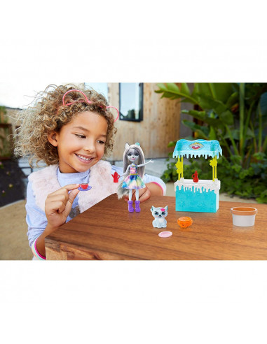 Set Enchantimals by Mattel papusa Hawna Husky, figurina Whipped